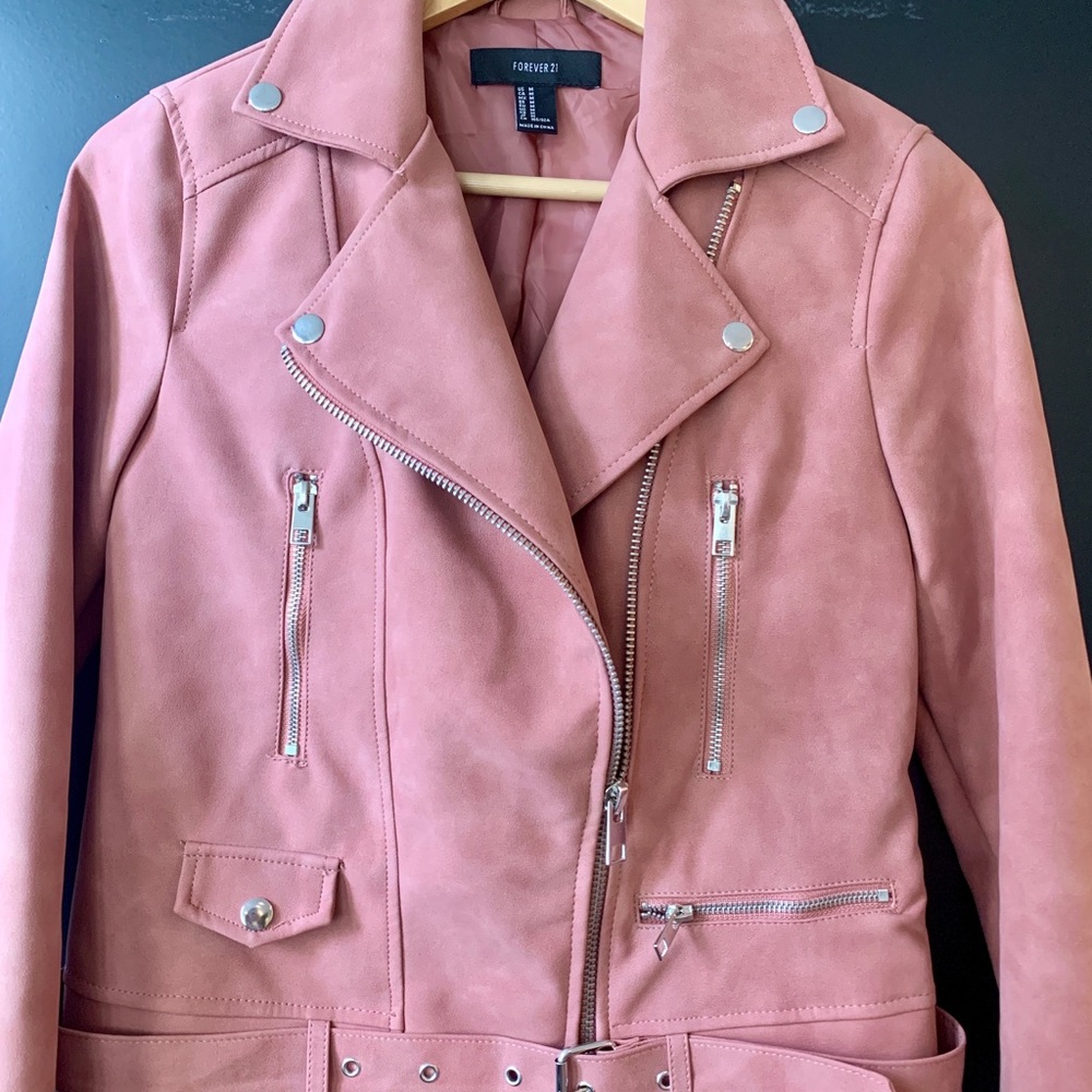 Forever 21 Faux Suede Moto Jacket